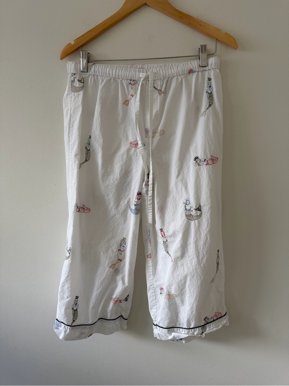 Printfrest Daughters Of Triton Embroidered Mermaid Crop PJ Cloud Size Small